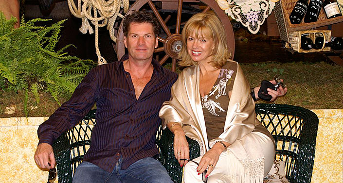 Michael Heavey met Sian Lesley op Madeira wijn festival