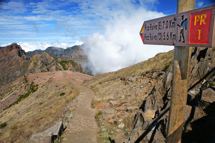 Een van de 3 hoogste bergtoppen van Madeira