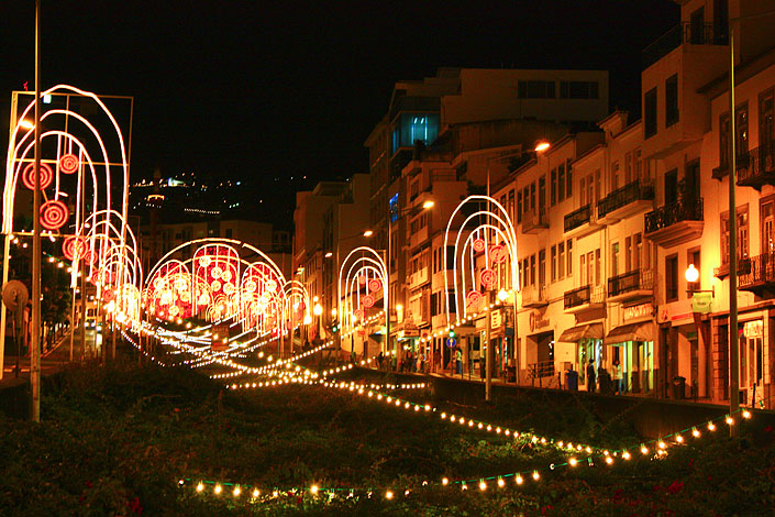 Weihnachtsbeleuchtung Funchal Madeira